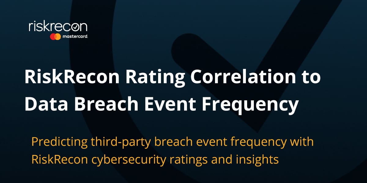 RiskRecon Rating Correlation to Data Breach Event Frequency